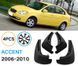 Бризговики для Hyundai Accent 2006-2010 2496129380 фото 1