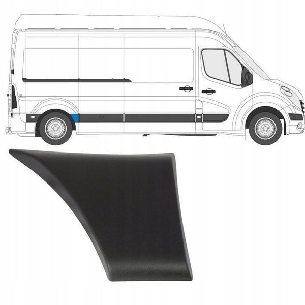 Молдинг кузова задний правый перед аркой для Renault Master 3 для Opel Movano 2010-2020 1750746596 фото