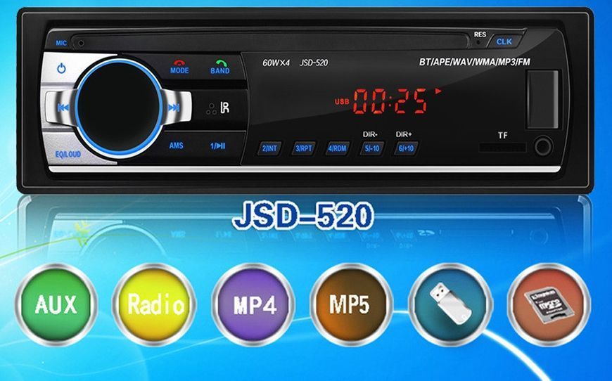 Автомагнітола 1DIN MP3-520 2294943133 фото