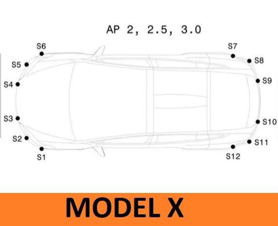 Датчик парктроника для Tesla Model S, Model X 2017-2020 черный 2557222599 фото