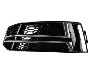 Решітка в передній бампер ліва для Audi A4 B9 S-Line 2016-2018 8W0807682F, глянцева з хромом 2995471614 фото