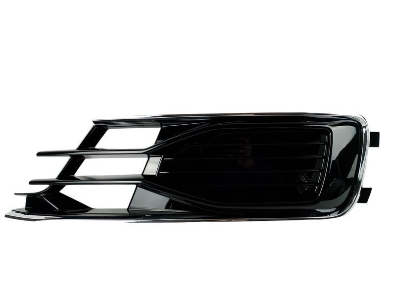 Решітка в передній бампер ліва для Audi A6 C7 2015-2018 4G0807681AD, чорний глянець з хромом 2995478083 фото