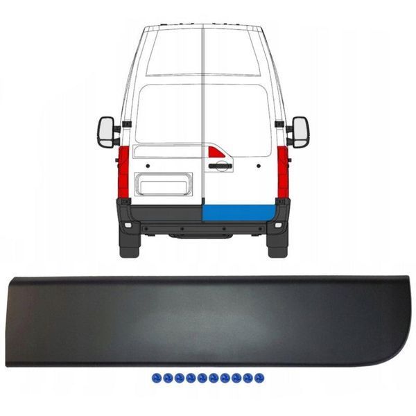 Молдинг задньої правої двері для Renault Master 3 для Opel Movano 2010-2020 1754654869 фото