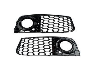 Комплект передніх решіток для Audi A4 B8 2009-2012 8K0807681 8K0807682, чорний глянець, стиль RS 2995728590 фото
