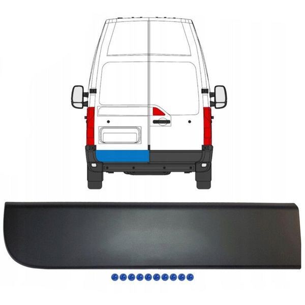 Молдинг задньої лівої двері для Renault Master 3 для Opel Movano 2010-2020 1754655045 фото