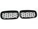 Решітка радіатора (ніздрі) тюнінг для BMW X5 E70 2006-2013 чорна 2602614875 фото 1