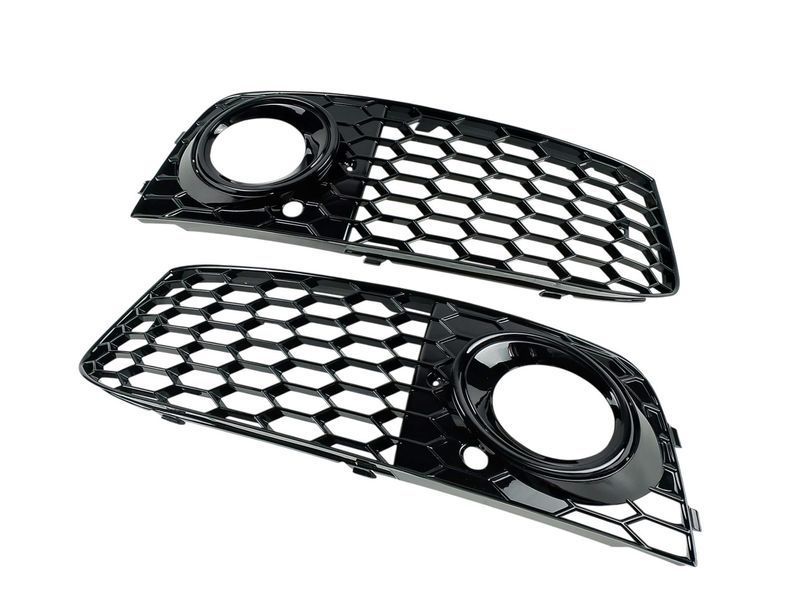 Комплект передніх решіток для Audi A4 B8 2009-2012 8K0807681 8K0807682, чорний глянець, стиль RS 2995728590 фото