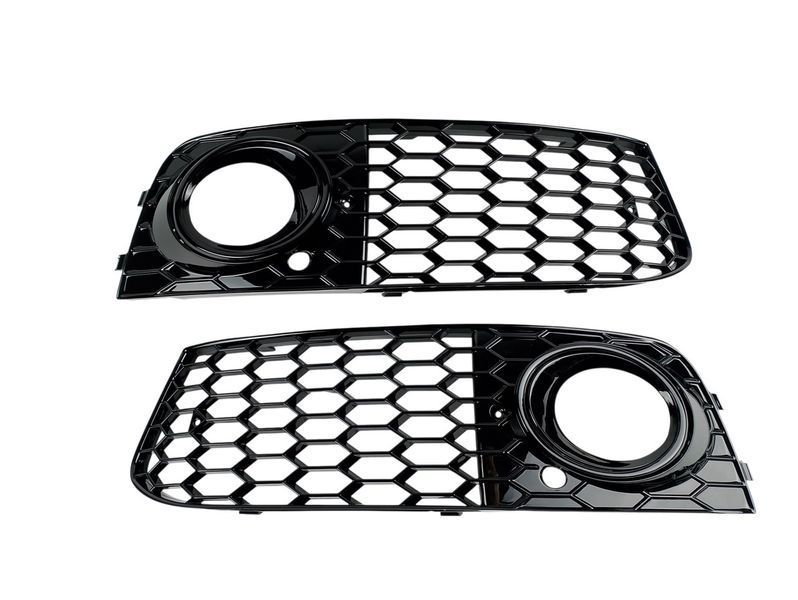 Комплект передніх решіток для Audi A4 B8 2009-2012 8K0807681 8K0807682, чорний глянець, стиль RS 2995728590 фото