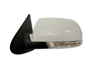 Зеркало левое в сборе для Hyundai Santa Fe 2009&ndash;2012, белый цвет, электрическое, 8 Pin 3125375901 фото