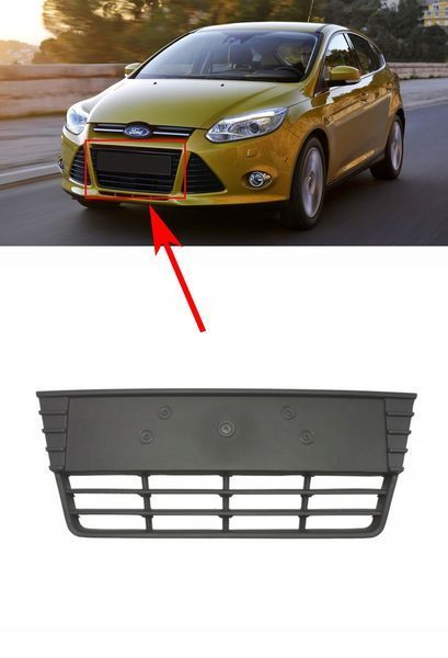 Решетка в бампер средняя для Ford Focus 2010-2014 форд фокус 1647342915 фото