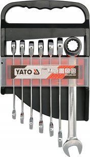 Набір ключів комбінованих з тріскачкою YATO YT-0208 2126979452 фото