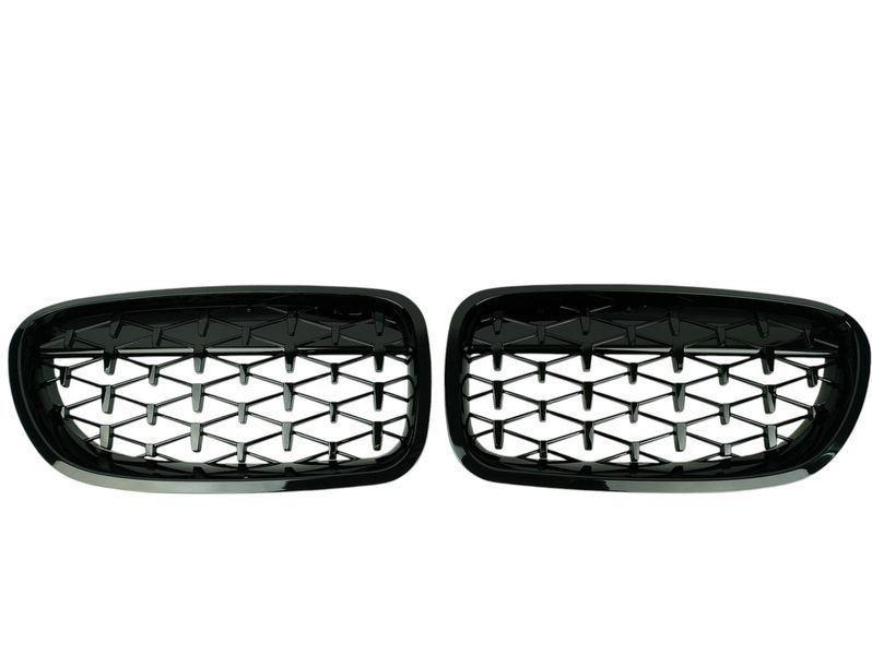 Решітка радіатора (ніздрі) тюнінг для BMW 5 F10 F18 2010-2016 чорний глянець 2602678287 фото