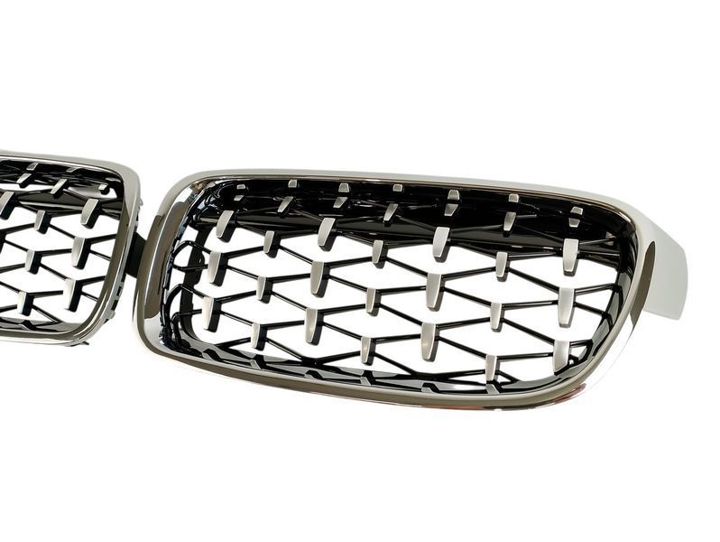 Решітка радіатора хромована для BMW F30 2012-2019 ніздрі 51130054493, 51130054494, 51137263482, 51137263481 2993033865 фото