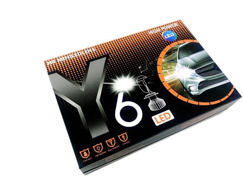 Світлодіодні Led Лампи Y6 H4 Y6D Bi-Led 16000Lm - 5500K лінзи H4 ксенон 70Ватт 2559444687 фото