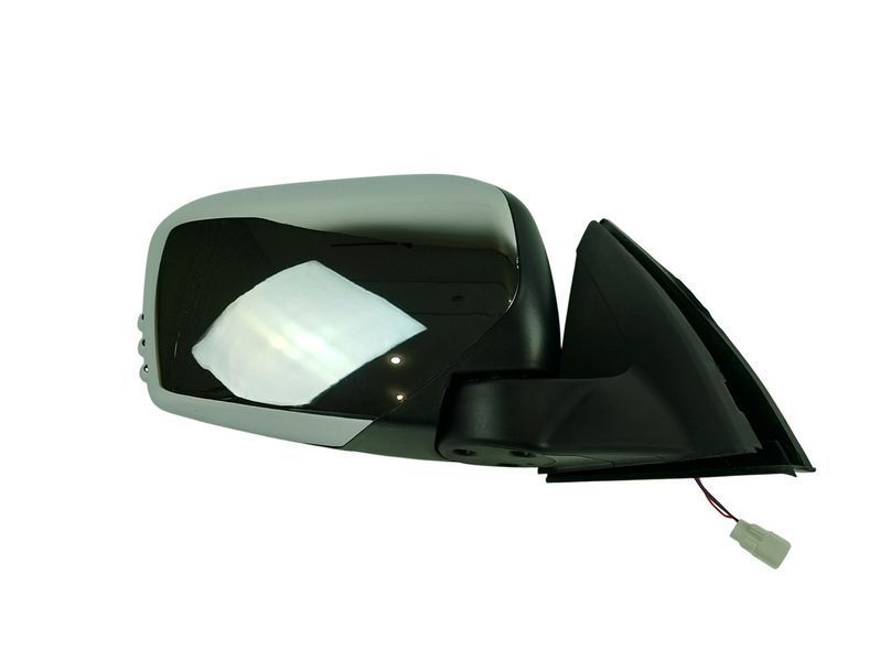 Зеркало боковое правое для Mitsubishi L200 2005&ndash;2012, электрическое, 3 pin, хромированная задняя крышка 2855735372 фото