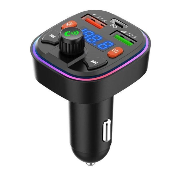 FM-трансмітер BT24 Bluetooth 5.0 / QC 3.0 / RGB Black FM модулятор 2565187082 фото