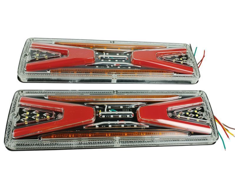 Комплект задних фонарей для прицепа, лафеты, грузовиков 12-24V FJ2452 2599093748 фото